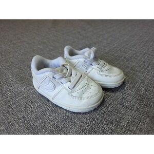 Nike Air Force 1 Crib Booties Triple White  CK2201-100 Infant Size 4C Shoe